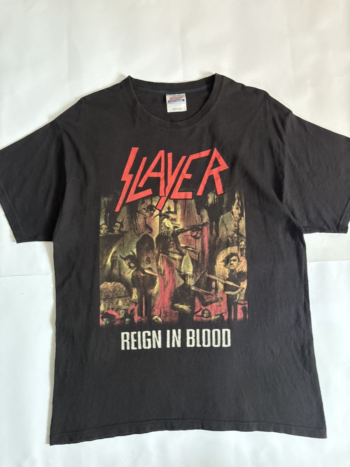 Band Tees Slayer Reign In Blood Vintage 00s OG Graphic Size US L / EU 52-54 / 3 - 1 Thumbnail