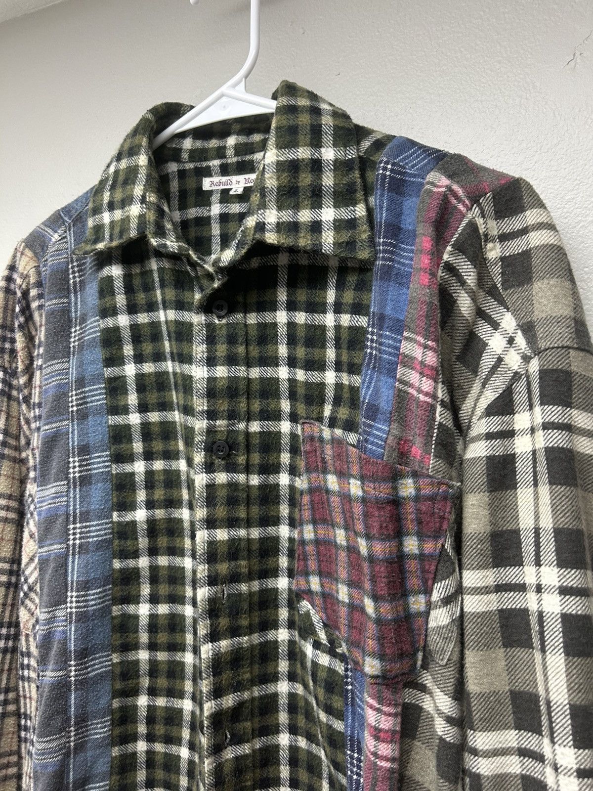 Needles Needles Rebuild 7 Cut Flannel w Burberry Style Plaid Size US L / EU 52-54 / 3 - 3 Thumbnail
