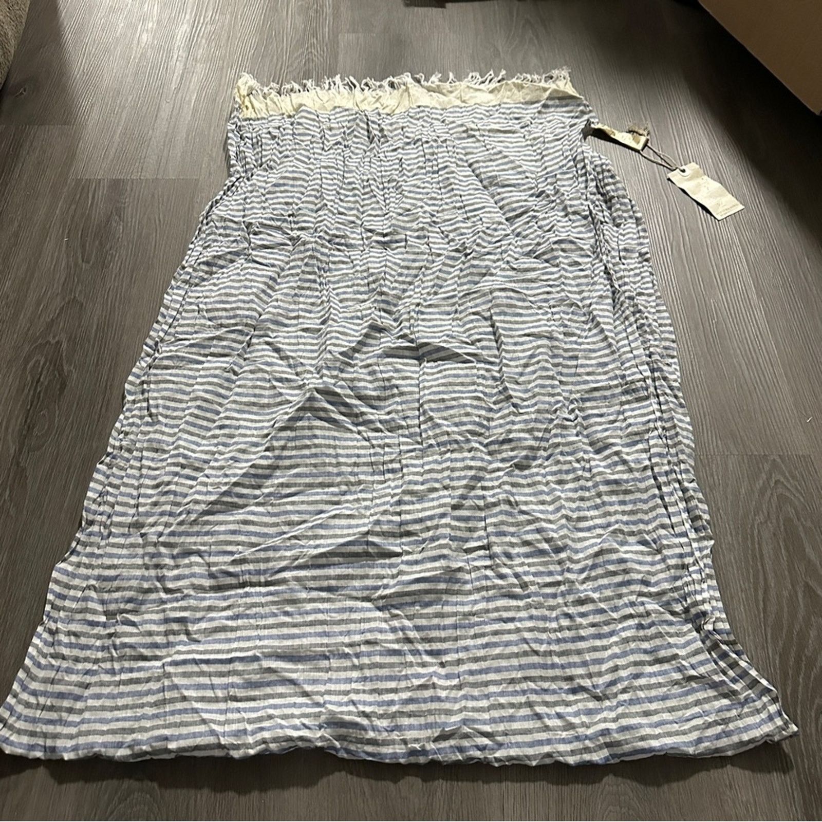 Scotch & Soda Scotch & Soda Gray & Off White Striped Cotton Scarf NEW Size ONE SIZE - 3 Thumbnail