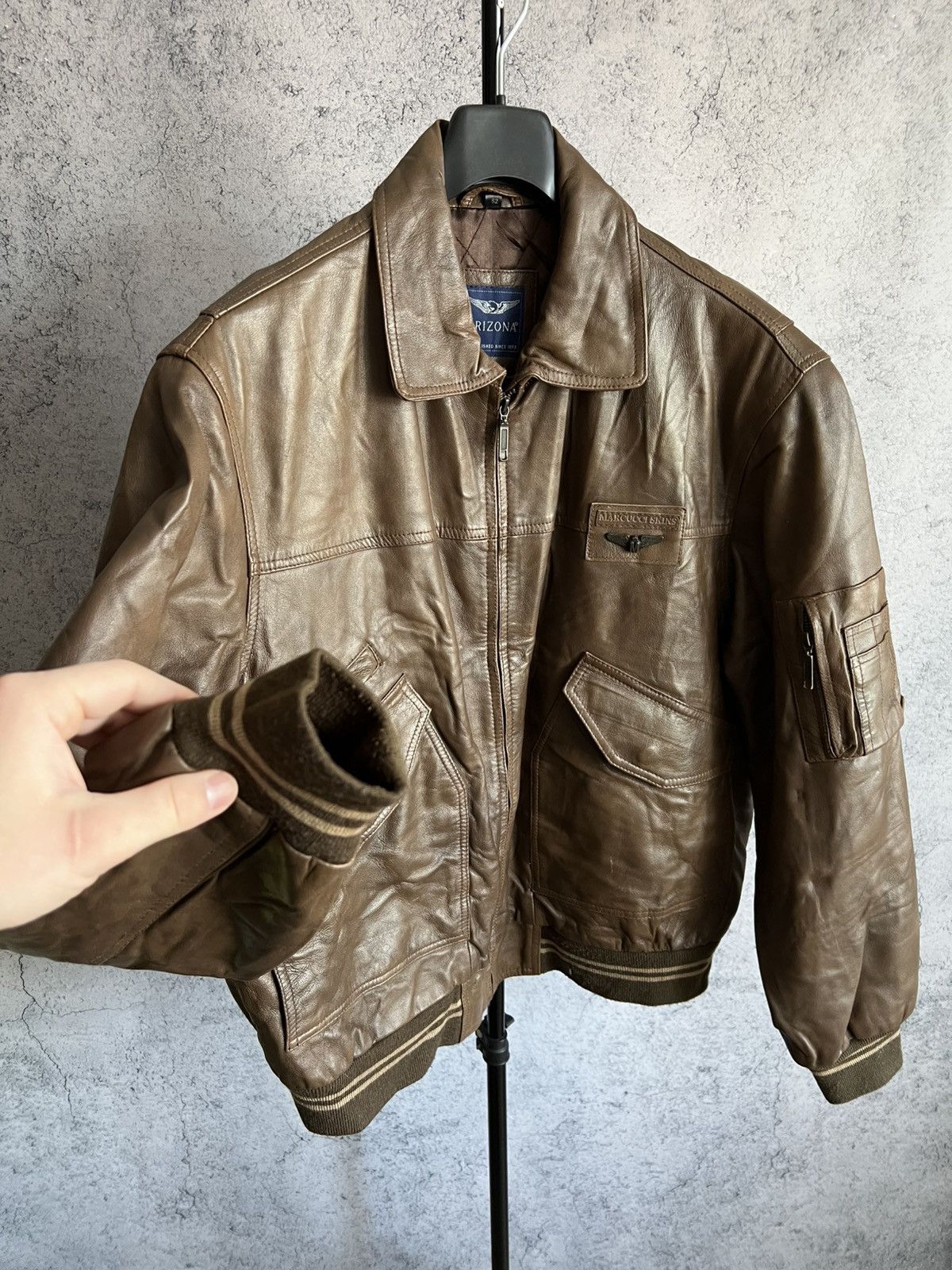 Leather Vintage Arizona Leather Jacket Marcucci Skins USA Air Force Size US L / EU 52-54 / 3 - 4 Thumbnail
