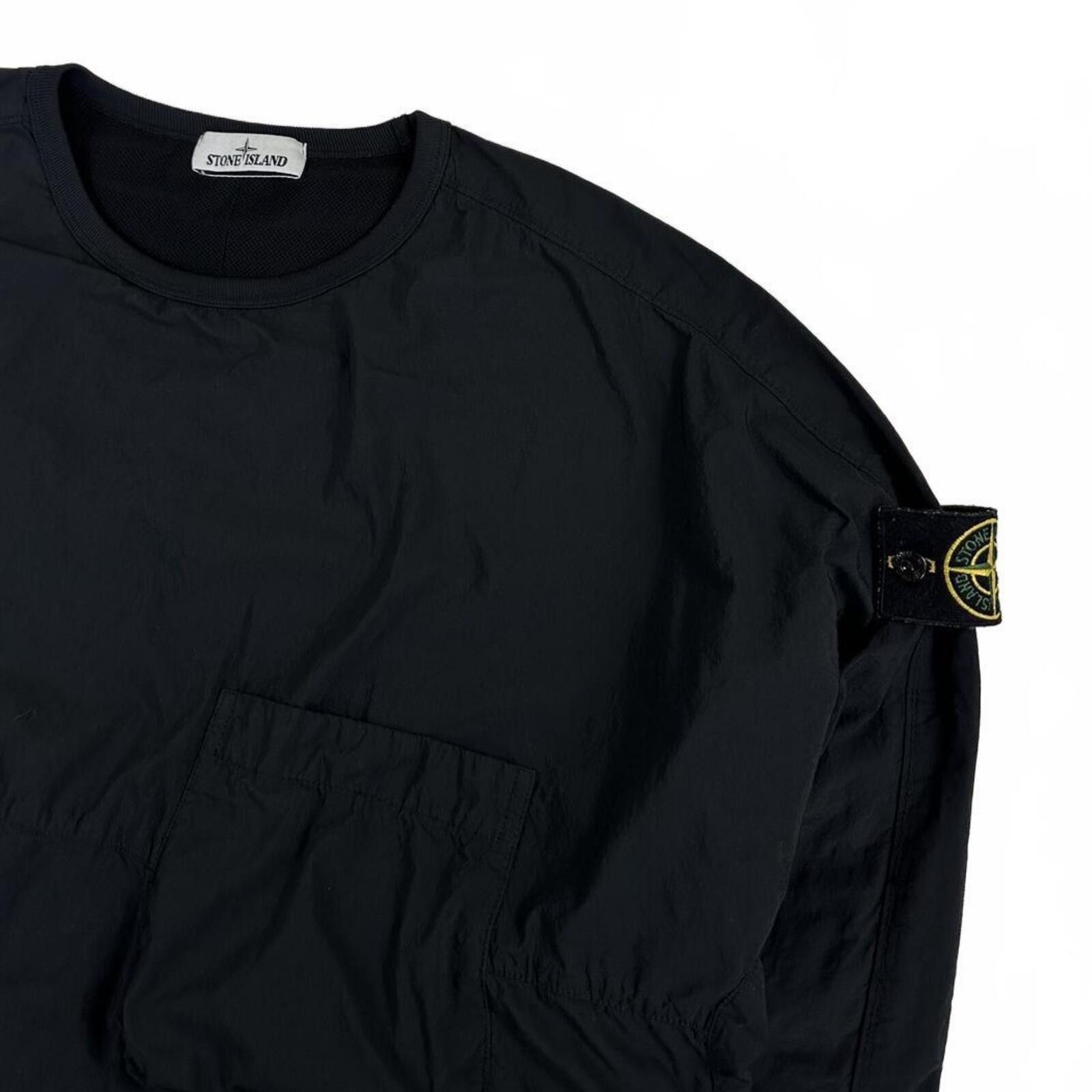 Stone Island Stone Island Naslan Light Nylon Sweatshirt Black Medium Size US XL / EU 56 / 4 - 2 Thumbnail