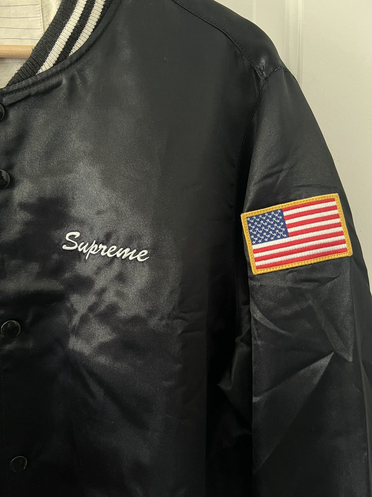 Supreme SS15 Supreme Satin Jacket “God bless America” Size US L / EU 52-54 / 3 - 2 Thumbnail