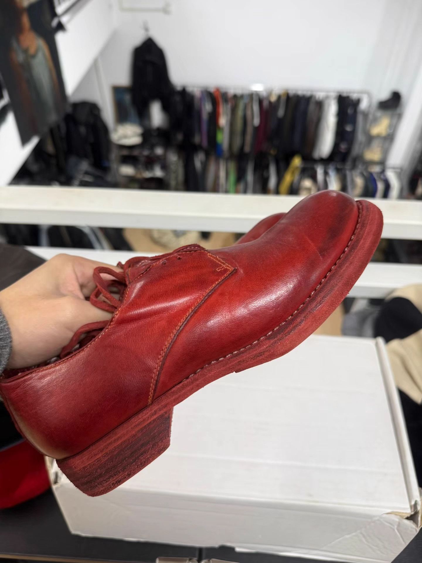 Guidi GUIDI 5302N Soft Horse Leather Derby Shoes K20 Size US 7 / IT 37 - 4 Thumbnail