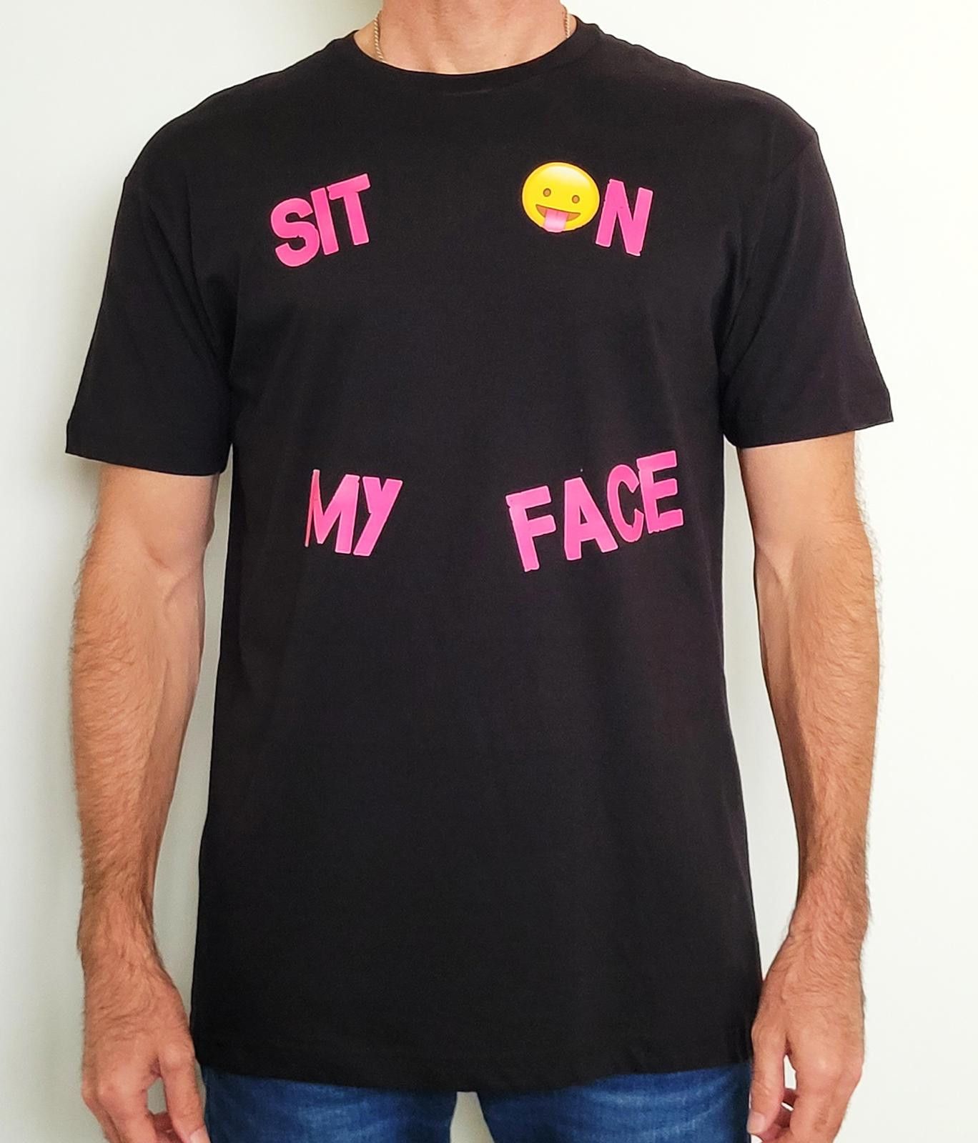Other Sit on My Face Men's Large Black Graphic T-Shirt Size US L / EU 52-54 / 3 - 1 Thumbnail