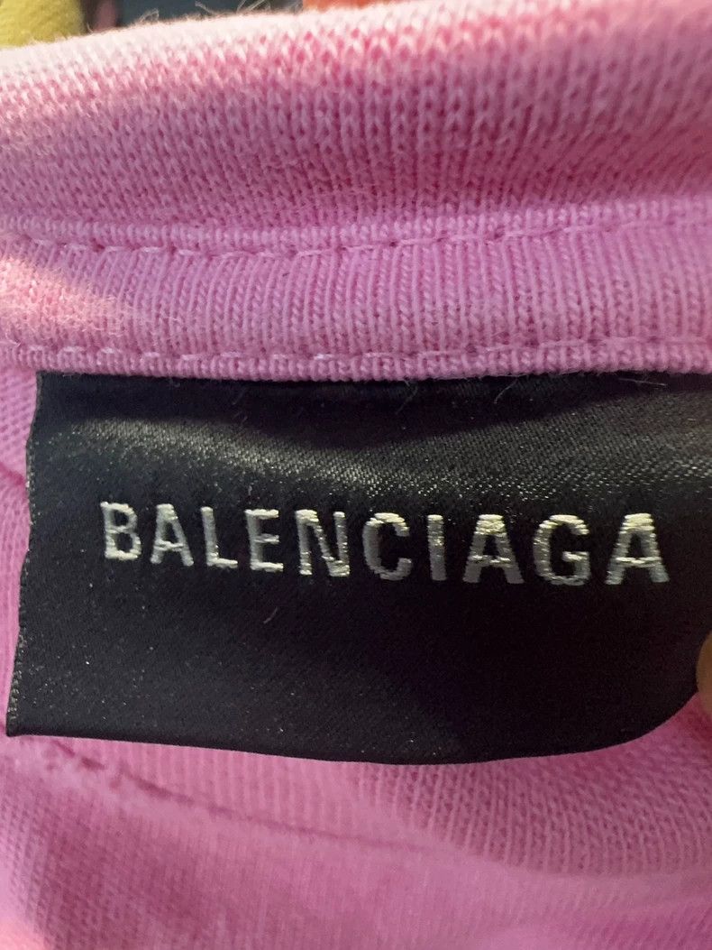 Balenciaga Balenciaga Pink Graffiti Letter Short Sleeve 2501-Nextarrow Size US S / EU 44-46 / 1 - 3 Thumbnail
