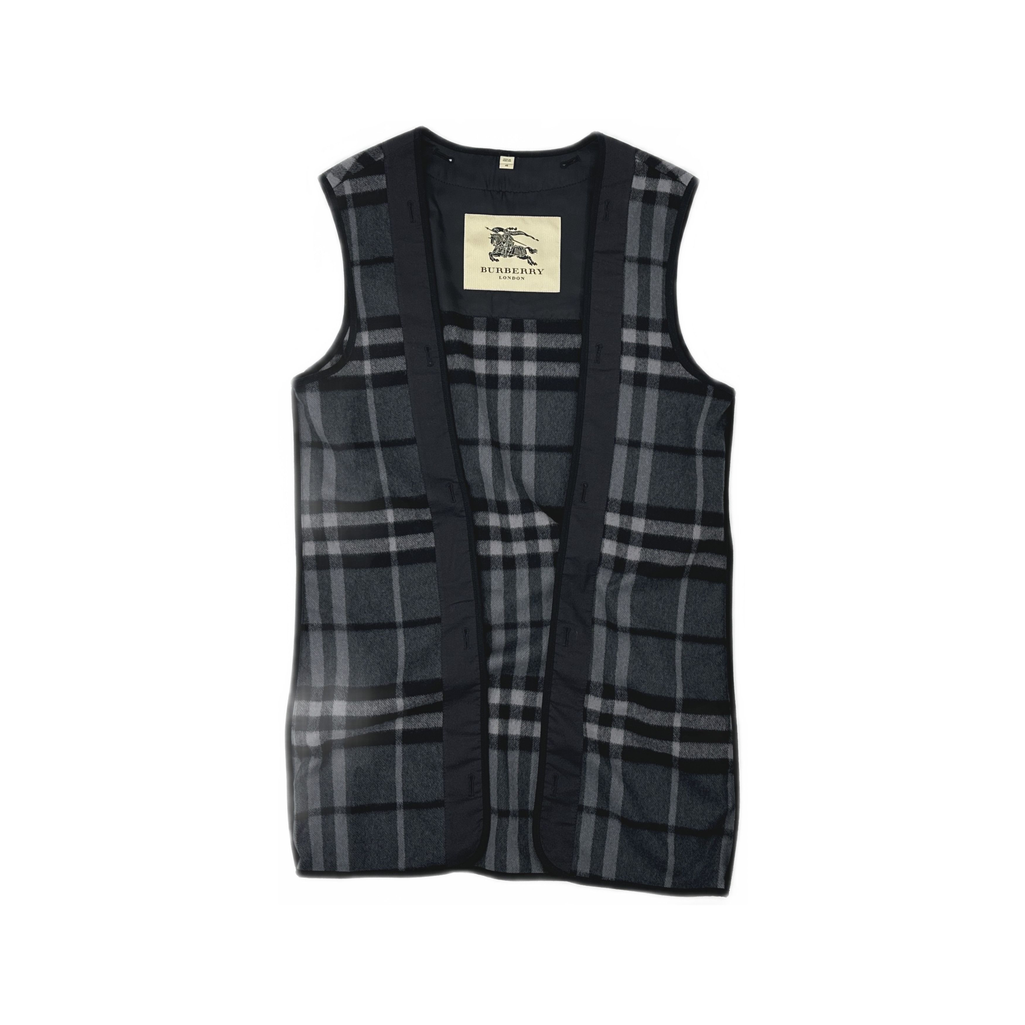 Burberry Burberry Check Wool Cashmere Vest Size 48 Size US M / EU 48-50 / 2 - 1 Thumbnail