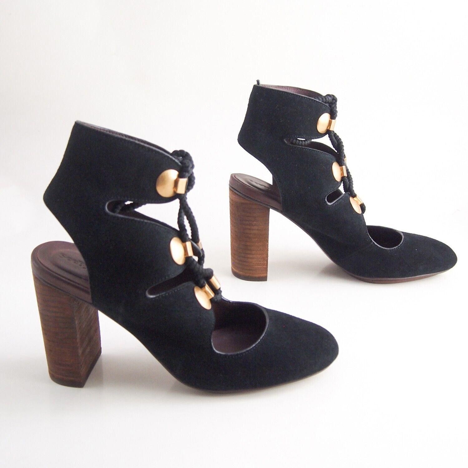 See by Chloe See By Chloe Sandals Booties Black Suede Size US 9.5 EU 39.5 Size US 9.5 / IT 39.5 - 4 Thumbnail