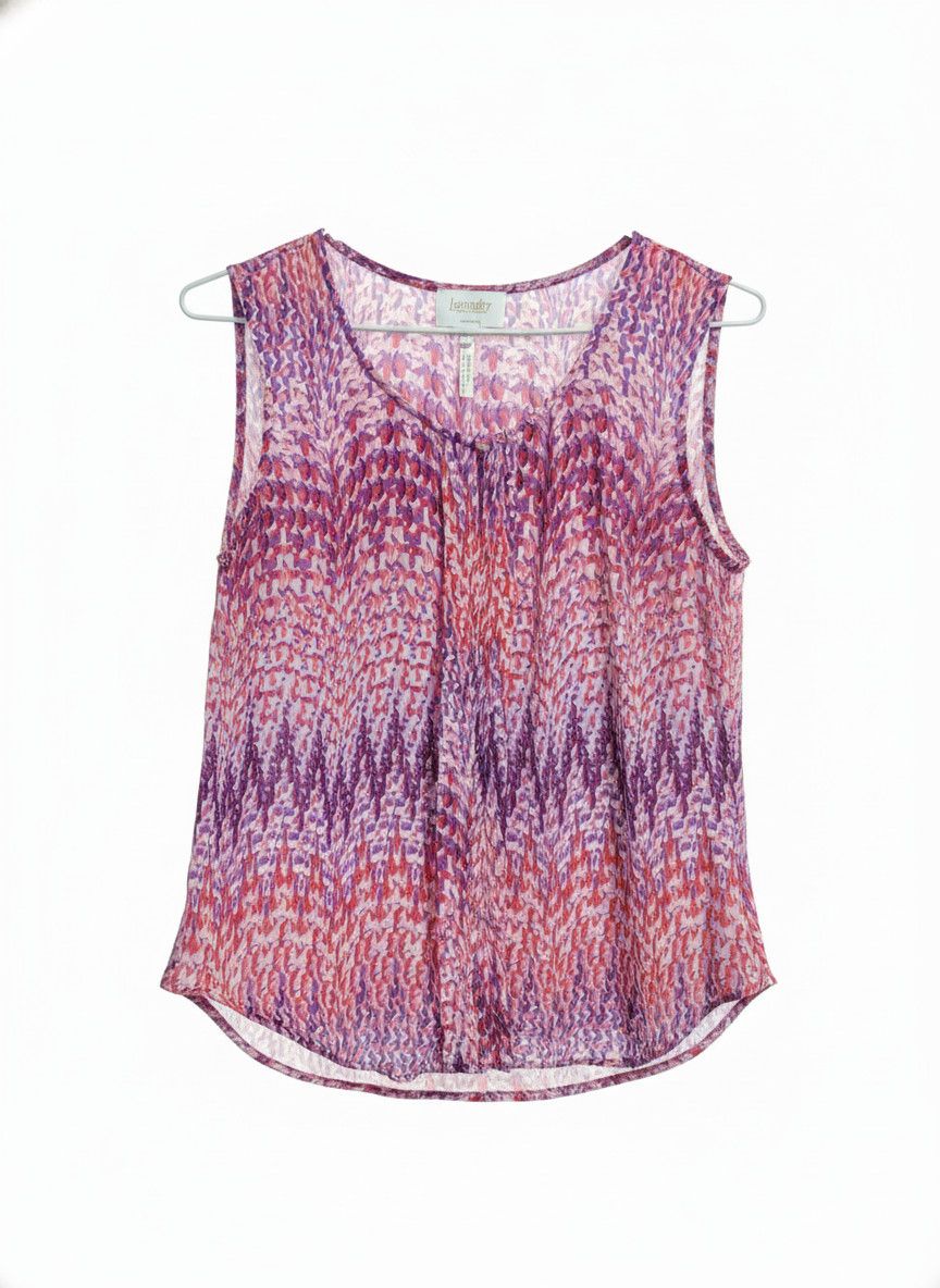 Laundry by Shelli Segal Laundry by Shelli Segal Sleeveless Blouse Top Size 6 Geometric Pattern Size S / US 4 / IT 40 - 1 Thumbnail