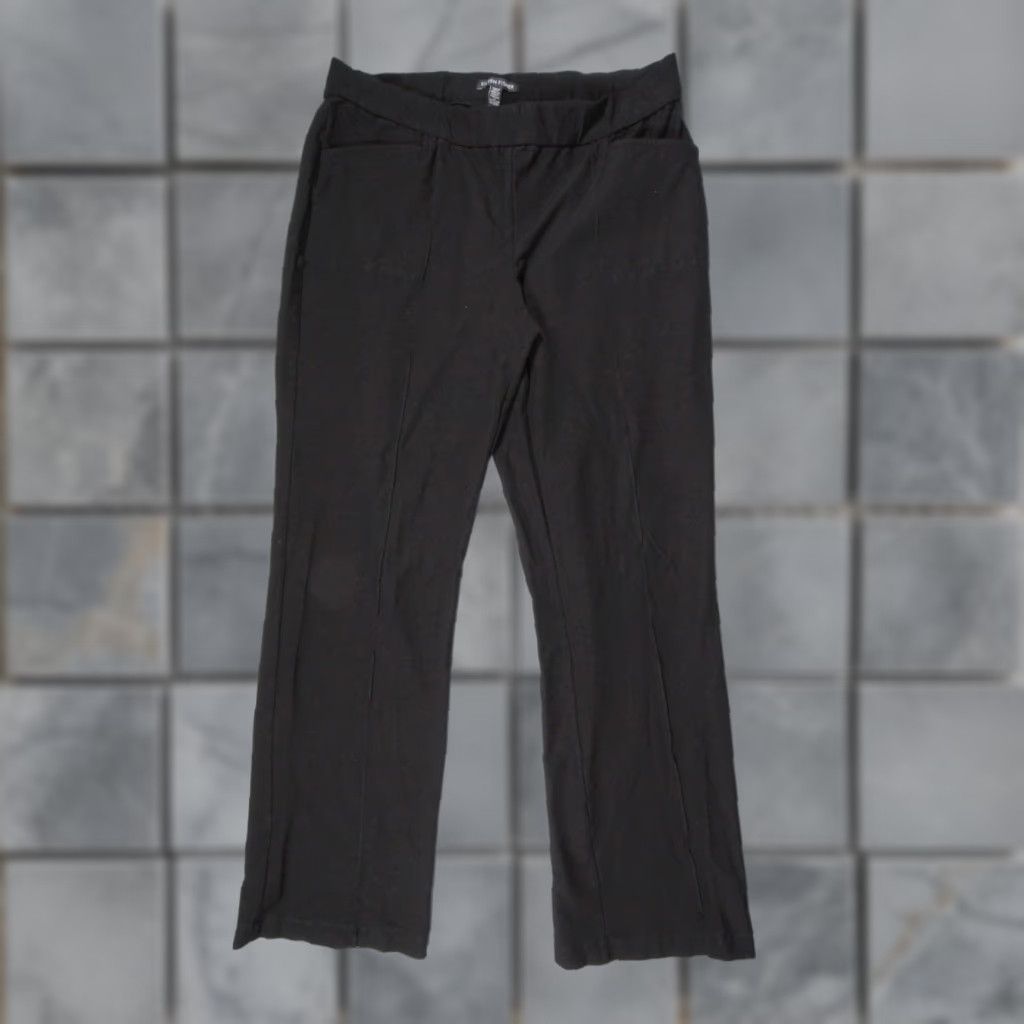 Eileen Fisher Eileen Fisher Pants Women Medium Black Pull-On Stretch Casual Ankle Length Pockets Womens Size 32" / US 10 / IT 46 - 1 Thumbnail