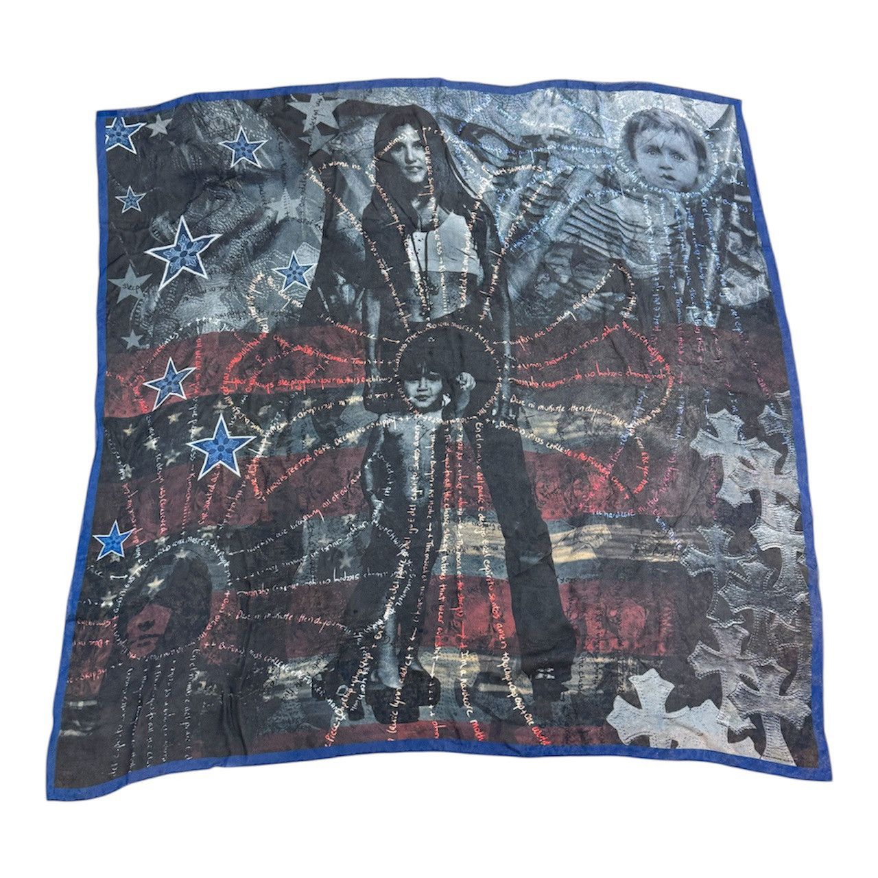Chrome Hearts Chrome Hearts Cross Five Point Star Family Silk Scarf Size ONE SIZE - 1 Thumbnail