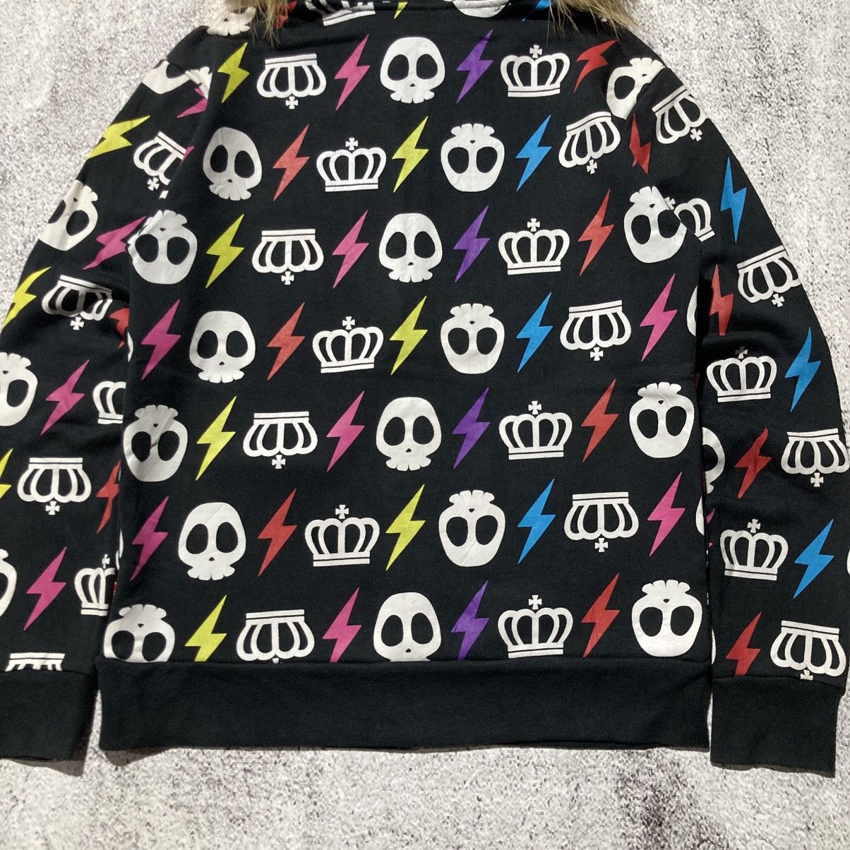 Japanese Brand 2000s Baby Doll All Over Print Logo Fur Ziphoodie Black Lgb Size US M / EU 48-50 / 2 - 15 Thumbnail
