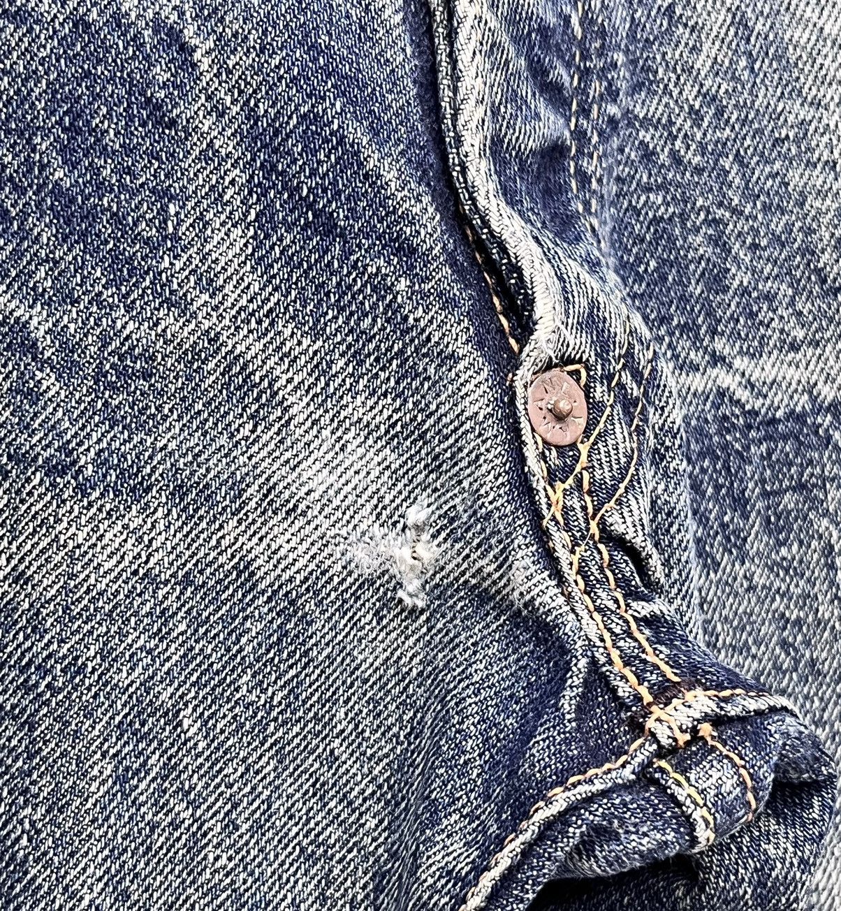 Evisu 🔥EVISU YAMANE NO1 SPECIAL SELVEDGE Worn-Out Thrashed Denim Size US 31 - 14 Thumbnail