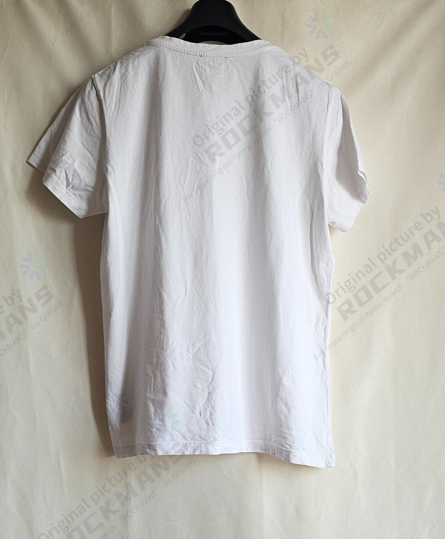 Balmain Balmain Men's White Flocked Logo T-Shirt Size L Size US L / EU 52-54 / 3 - 4 Thumbnail