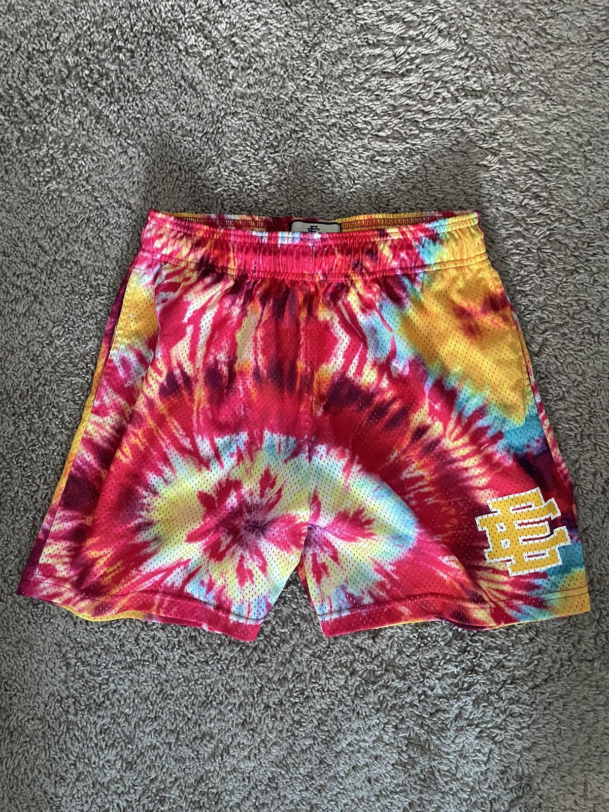 image of Eric Emanuel Tie-Dye Mesh Shorts in Tie Dye, Men's (Size 30)