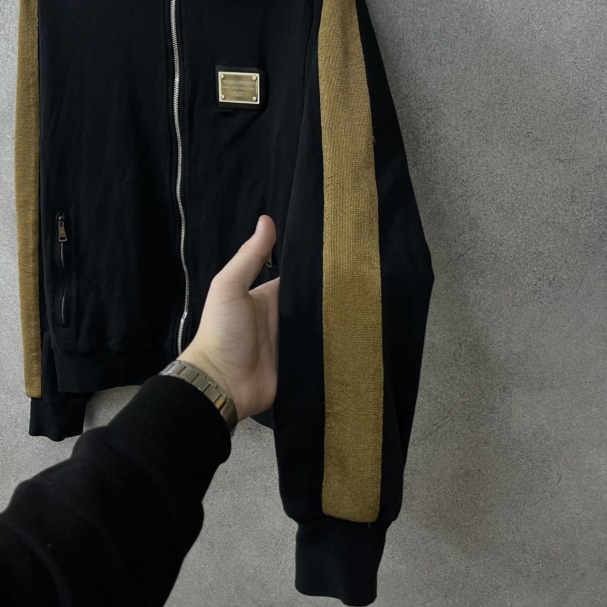 Dolce & Gabbana Dolce & Gabbana Zip Up Gold Logo Size US L / EU 52-54 / 3 - 10 Thumbnail