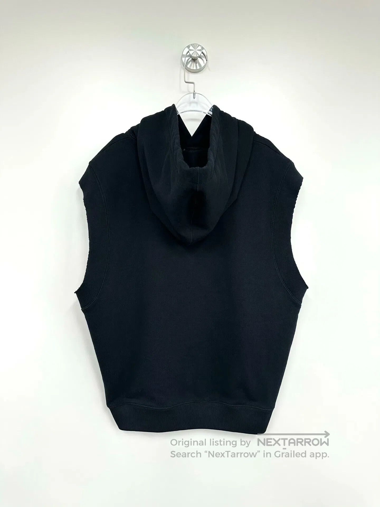 Gucci Guicci Black Embroidery Logo Sleeveless Hooded Sweatshirt| Size US XS / EU 42 / 0 - 2 Thumbnail