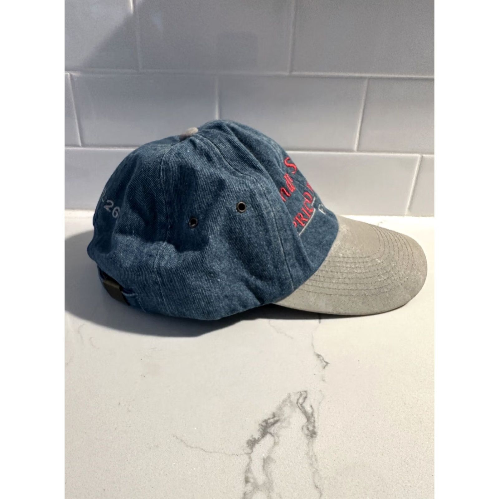 Vintage VINTAGE Cobra Brand Denim Strap Back Hat, Men, One Size, Blue, Baseball Cap Size ONE SIZE - 4 Thumbnail