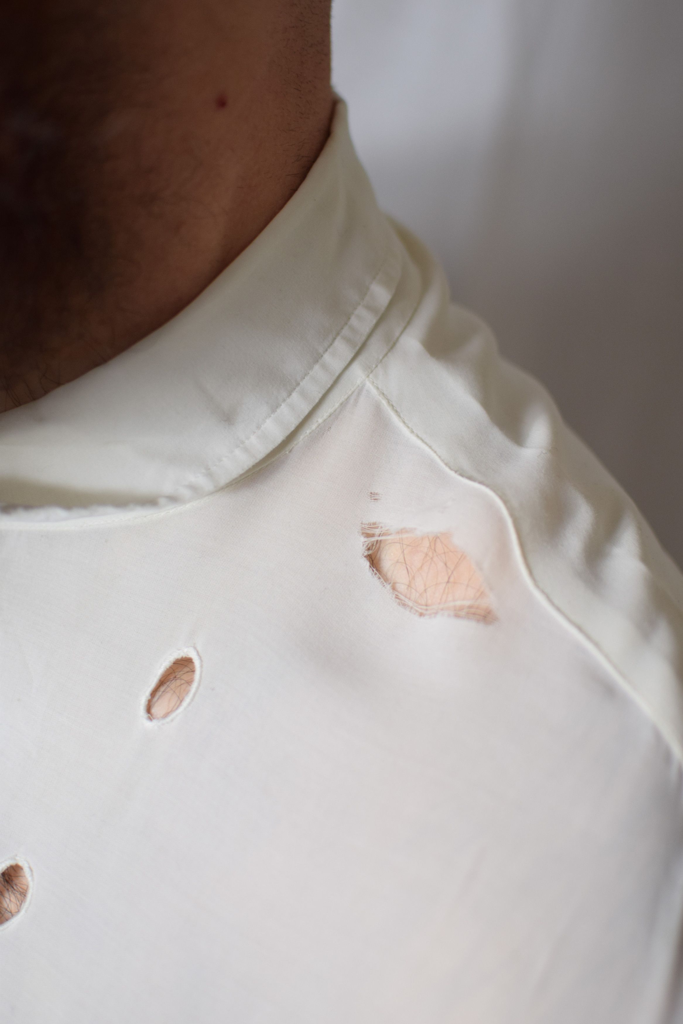 Yohji Yamamoto YYPH SS92 Archive Hole Shirt Size US L / EU 52-54 / 3 - 11 Thumbnail