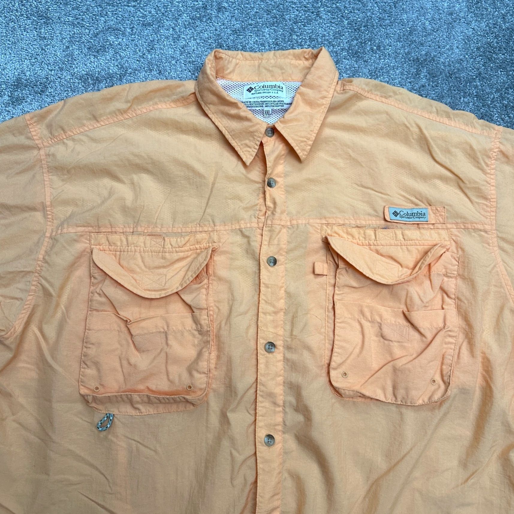 Vintage VINTAGE Columbia PFG Bahama II Shirt Mens 2XL Orange Button-Up Short Sleeve Casual Outdoor Fishing Size US XXL / EU 58 / 5 - 4 Thumbnail