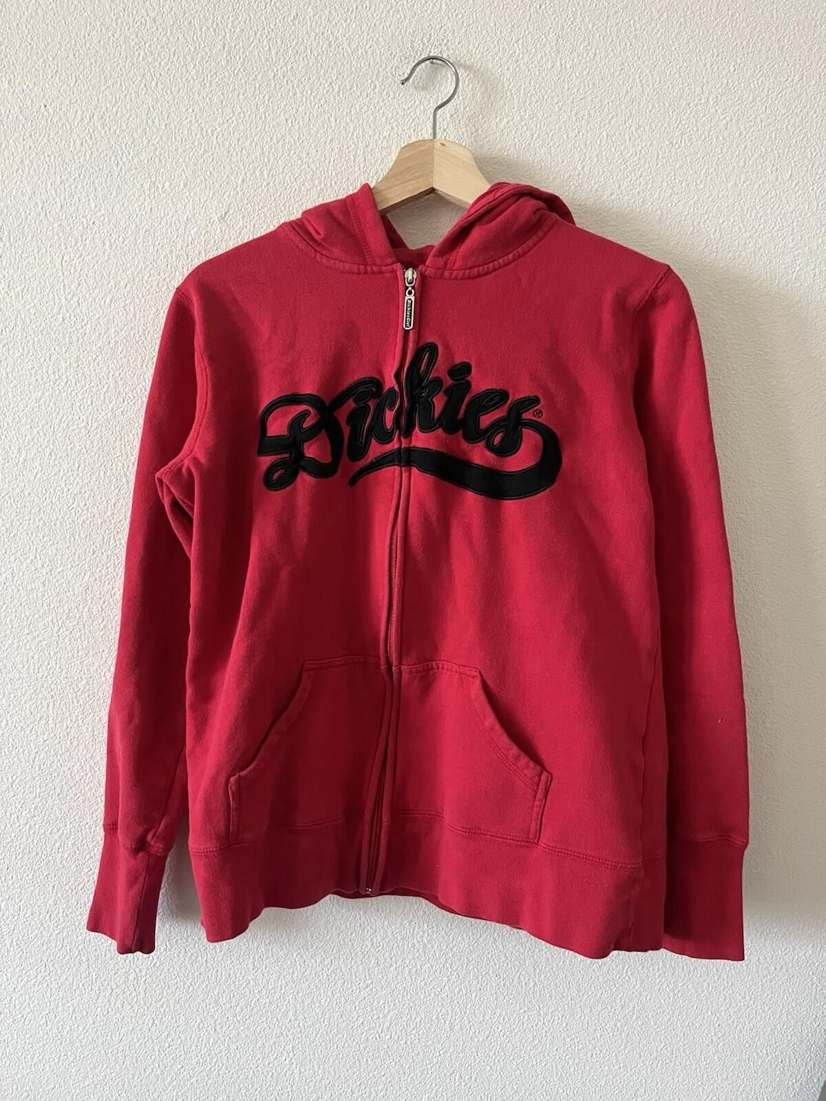 Dickies Y2K Dickies Spellout Logo Zip Up Hoodie Red Large Size US L / EU 52-54 / 3 - 1 Thumbnail