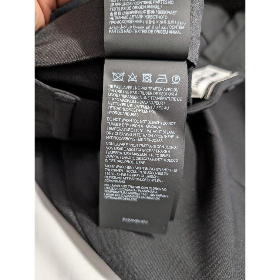 Saint Laurent Paris o1rshd1 Q:2 / 2 Pleats Tux Pants in Nero Size US 36 / EU 52 - 18 Thumbnail