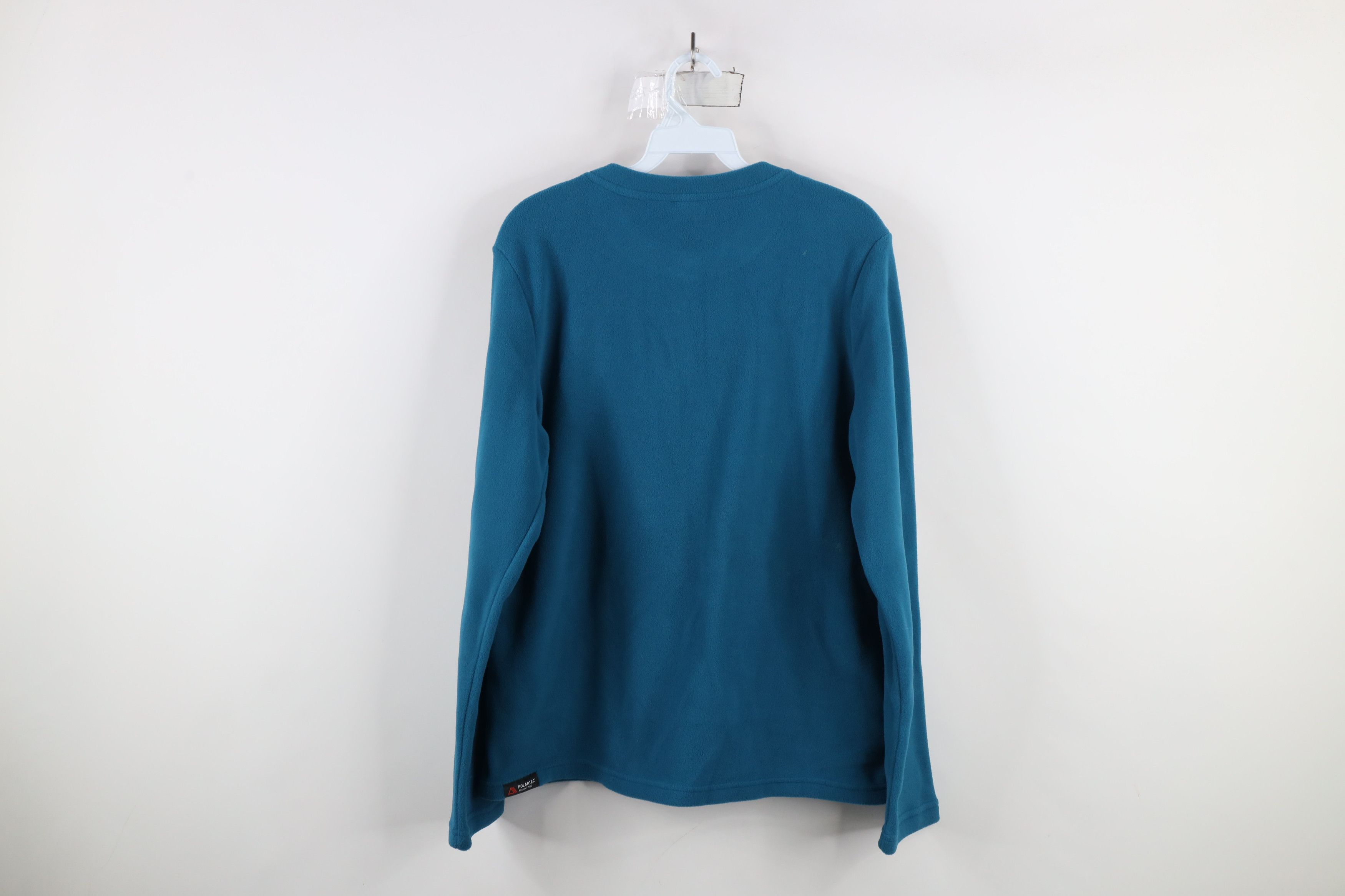 Lands' End × Vintage New Lands End 100 Polartec Fleece Snap Button Henley Sweater Size M / US 6-8 / IT 42-44 - 13 Thumbnail