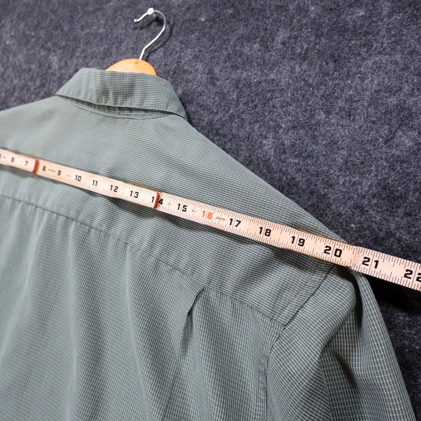 Haggar Haggar Button Up Shirt Mens L Green Excellent Micro Check Long Sleeve Size US L / EU 52-54 / 3 - 6 Thumbnail