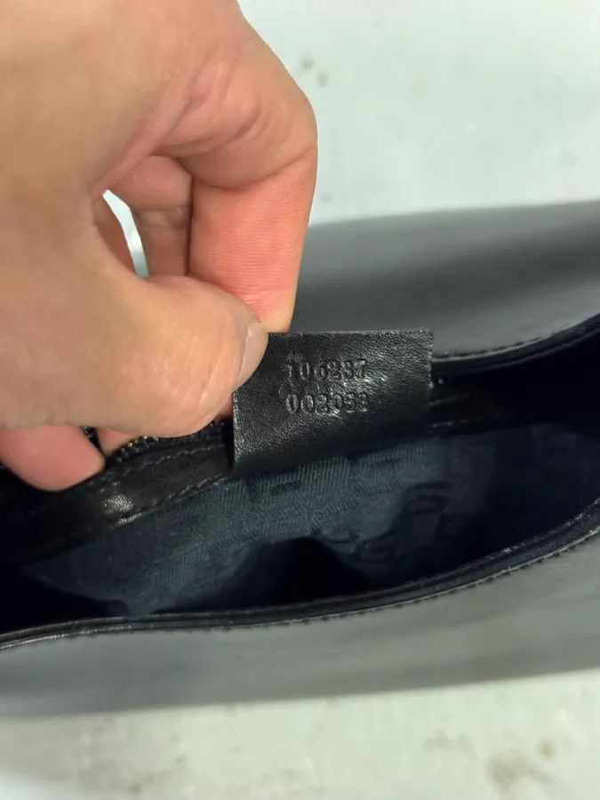 Gucci Gucci Whipstitched Bamboo Hobo Black Leather Hande Bag Size ONE SIZE - 9 Thumbnail