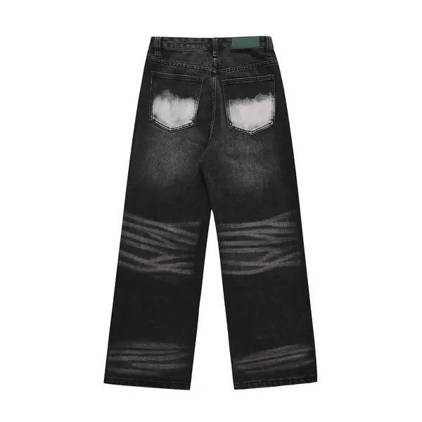 VIBE Men's high street loose casual contrast color washed jeans Size US 34 / EU 50 - 7 Thumbnail