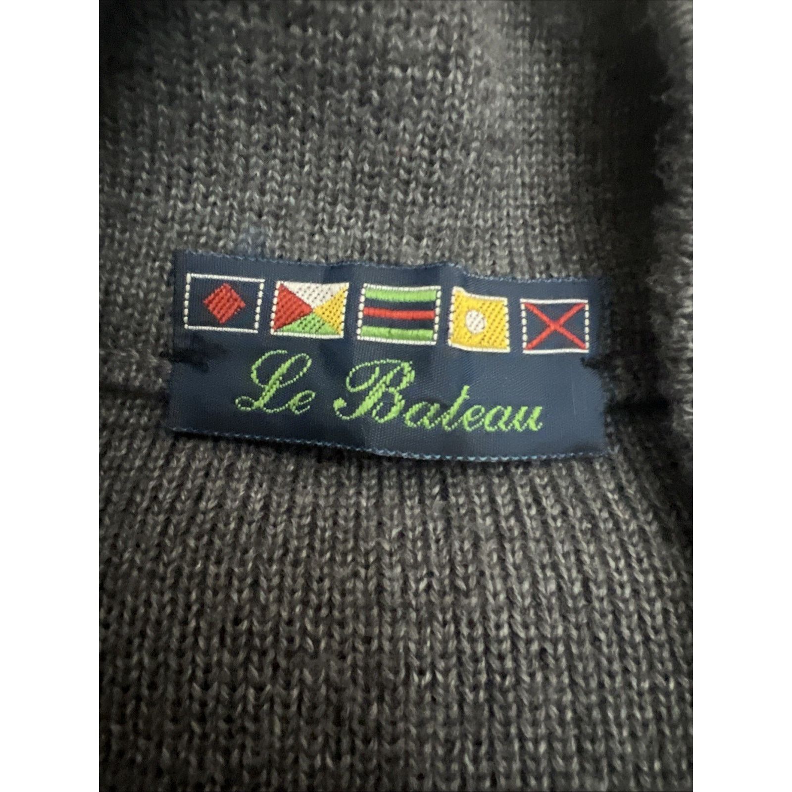 & Other Stories Men’s French Yacht full zip Sweater W/Nautical Flags Sz XL Size US XL / EU 56 / 4 - 7 Thumbnail