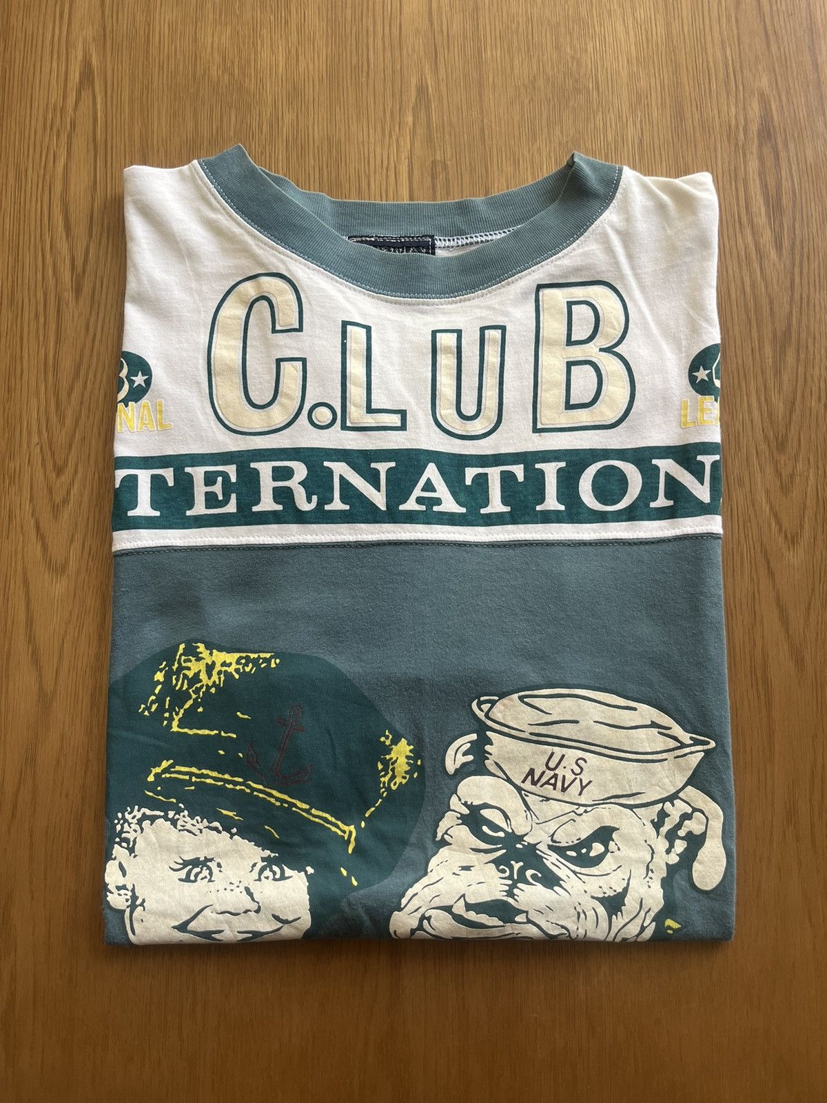 Vintage Vtg International Sport and NAVY ( AOP ) 90’s Tshirt Size US L / EU 52-54 / 3 - 1 Thumbnail