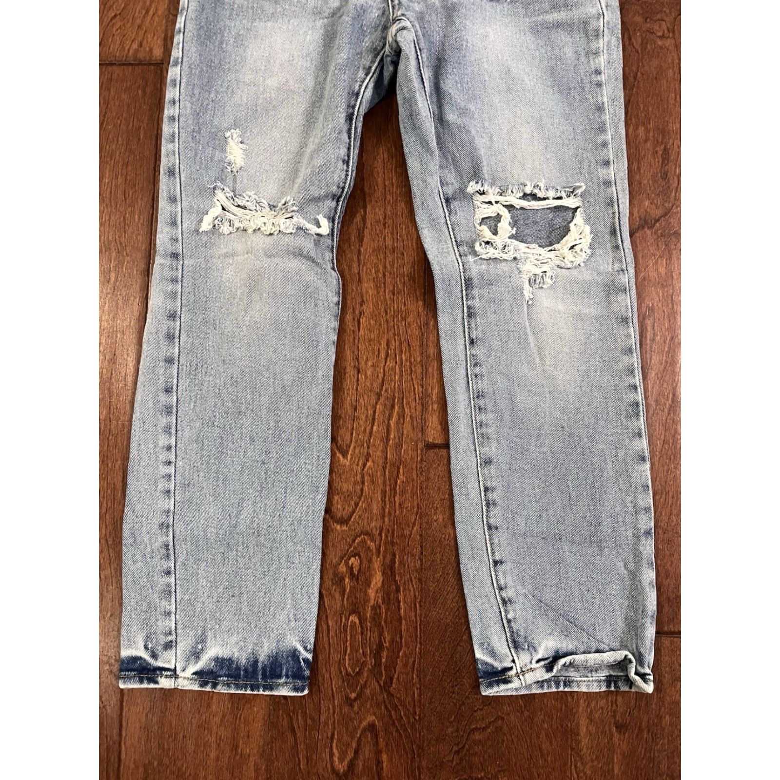 Pacsun PACSUN Mom Jean High Rise Destructed 100% Cotton Denim Jeans Women’s Size 24 Size 42" / US 20 - 3 Thumbnail
