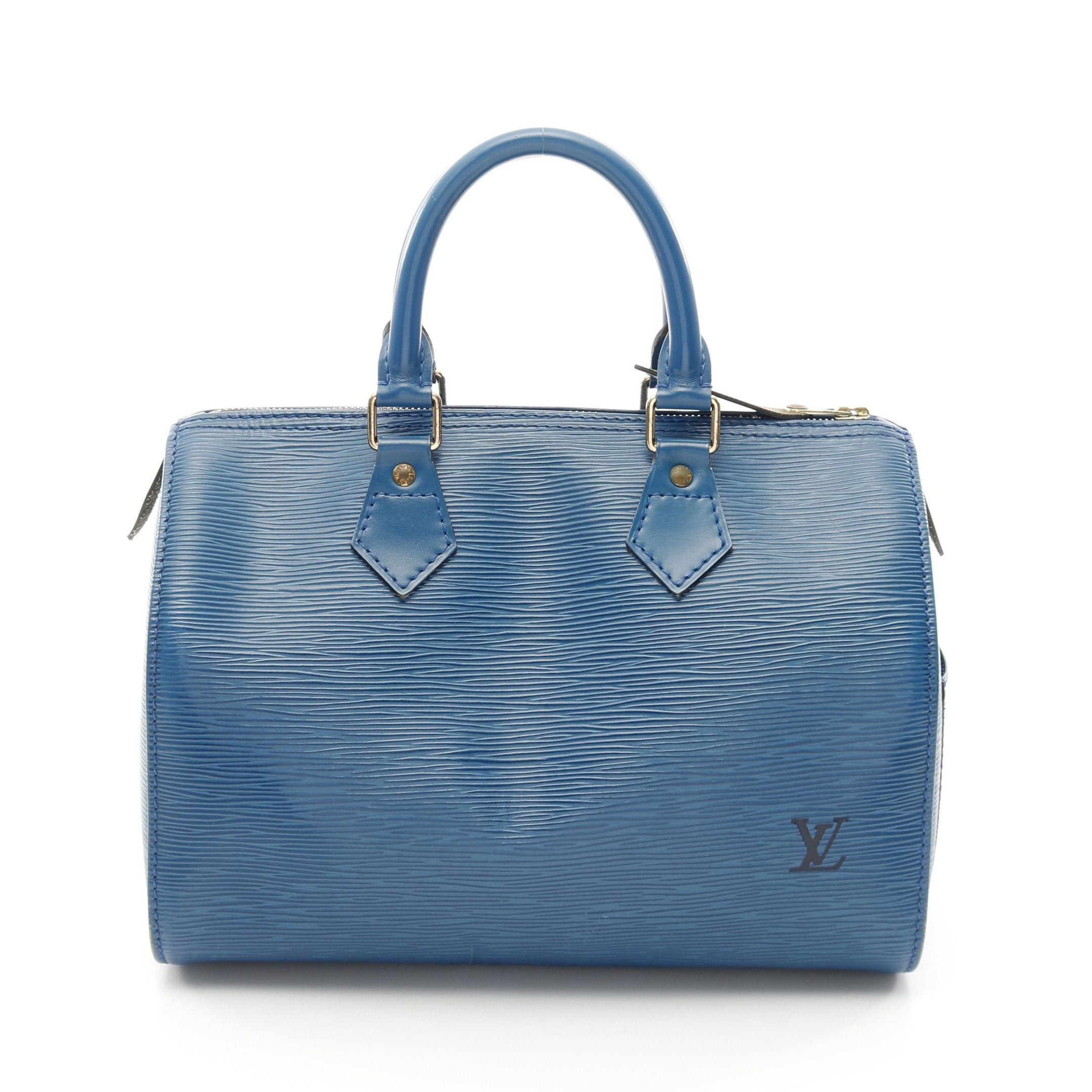 Louis Vuitton Louis Vuitton Speedy 25 Epi Toledo Blue Handbag Leather Size ONE SIZE - 1 Thumbnail