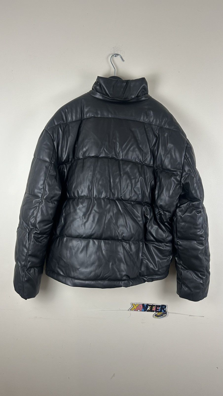 Vintage Black Leather jacket medium men (XL women) Size XL / US 12-14 / IT 48-50 - 4 Thumbnail