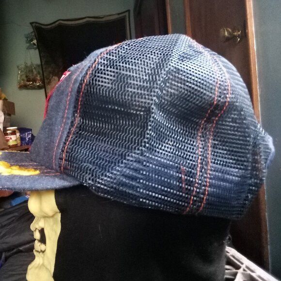 Other DS Vintage Frac-Tanks Denim Patch Snap Trucker Hat Size ONE SIZE - 3 Thumbnail