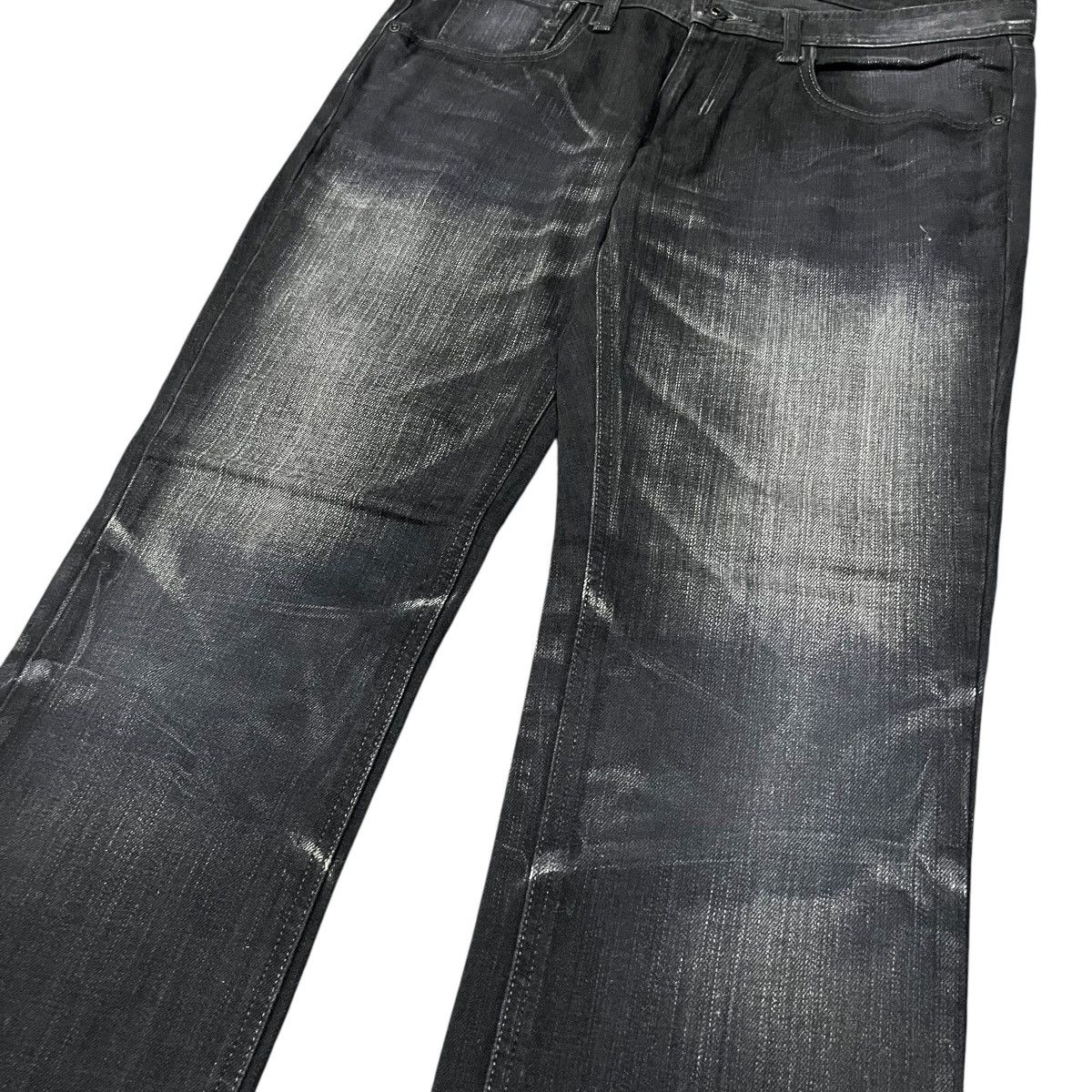 Black Barrett BlackBarret Jeans By Neil Barret Waxed Raw Denim Size US 33 - 4 Thumbnail