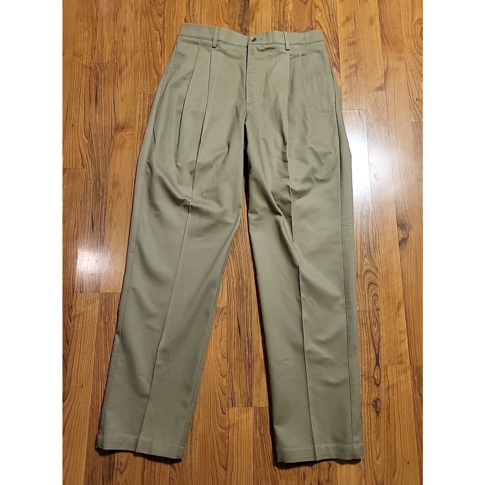 Club Room VINTAGE Club Room Chino Pants Pleated Beige 34x34 NWT Cotton Twill 1990s Boys? Womens? Size US 34 / EU 50 - 4 Thumbnail
