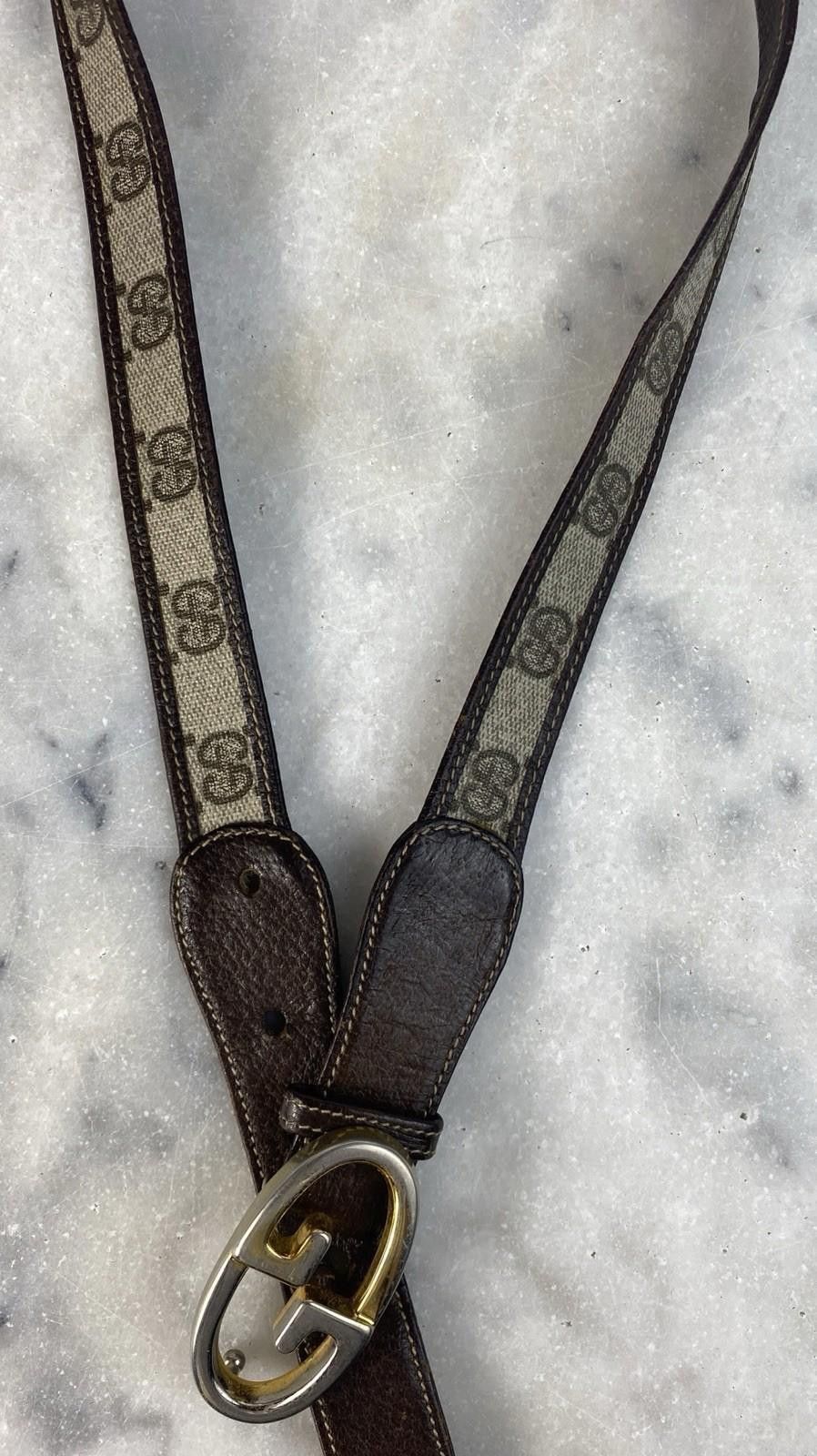 Gucci Vintage 80’s Monogram Gucci Belt Size ONE SIZE - 4 Thumbnail