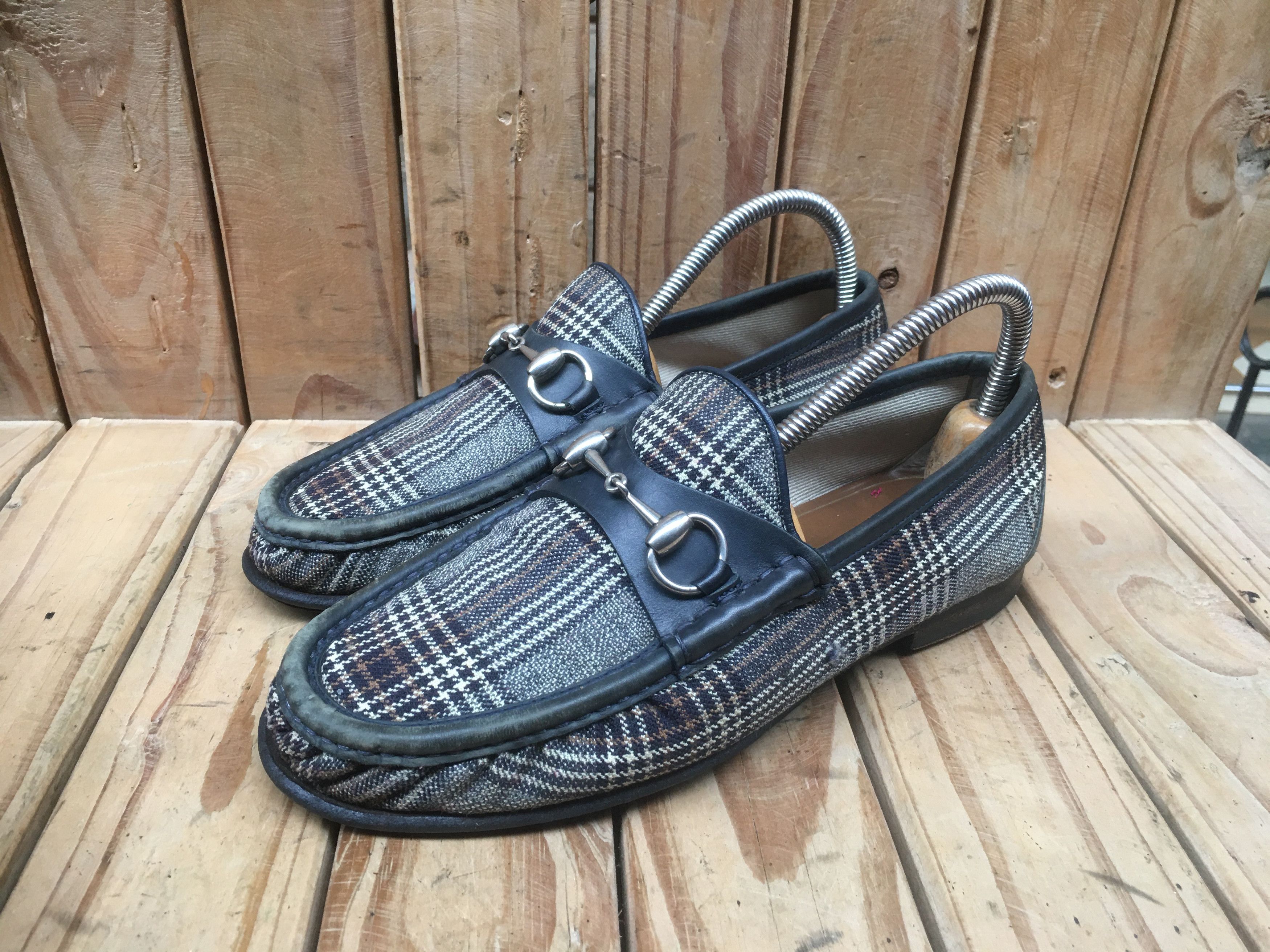 Gucci VTG 1953 Gucci blue checked denim loafers UK 6 Size US 6.5 / EU 39-40 - 1 Thumbnail