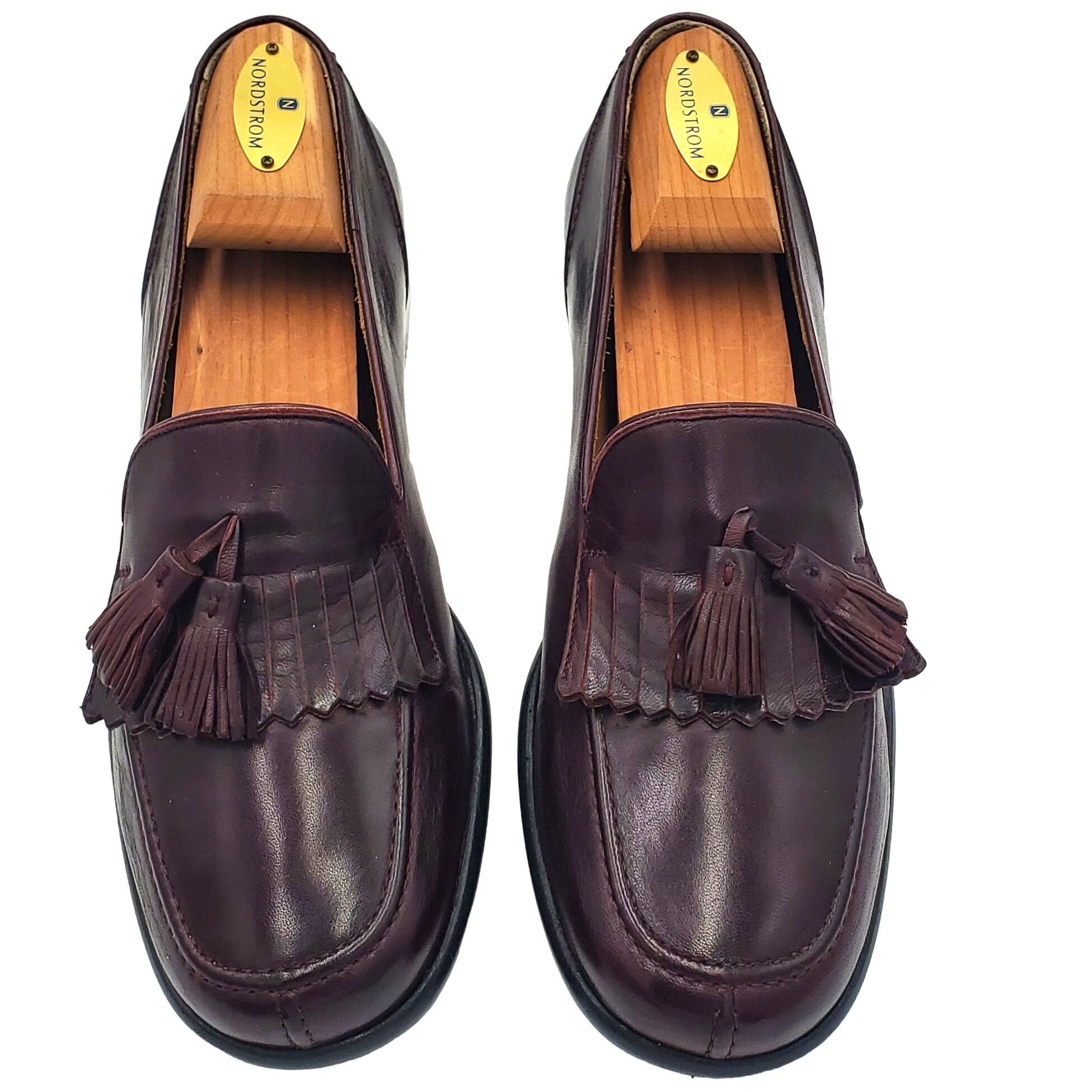 Cole Haan New Vintage Bragano Cole Haan mens 7 burgundy leather tassel Size US 7 / EU 40 - 1 Thumbnail