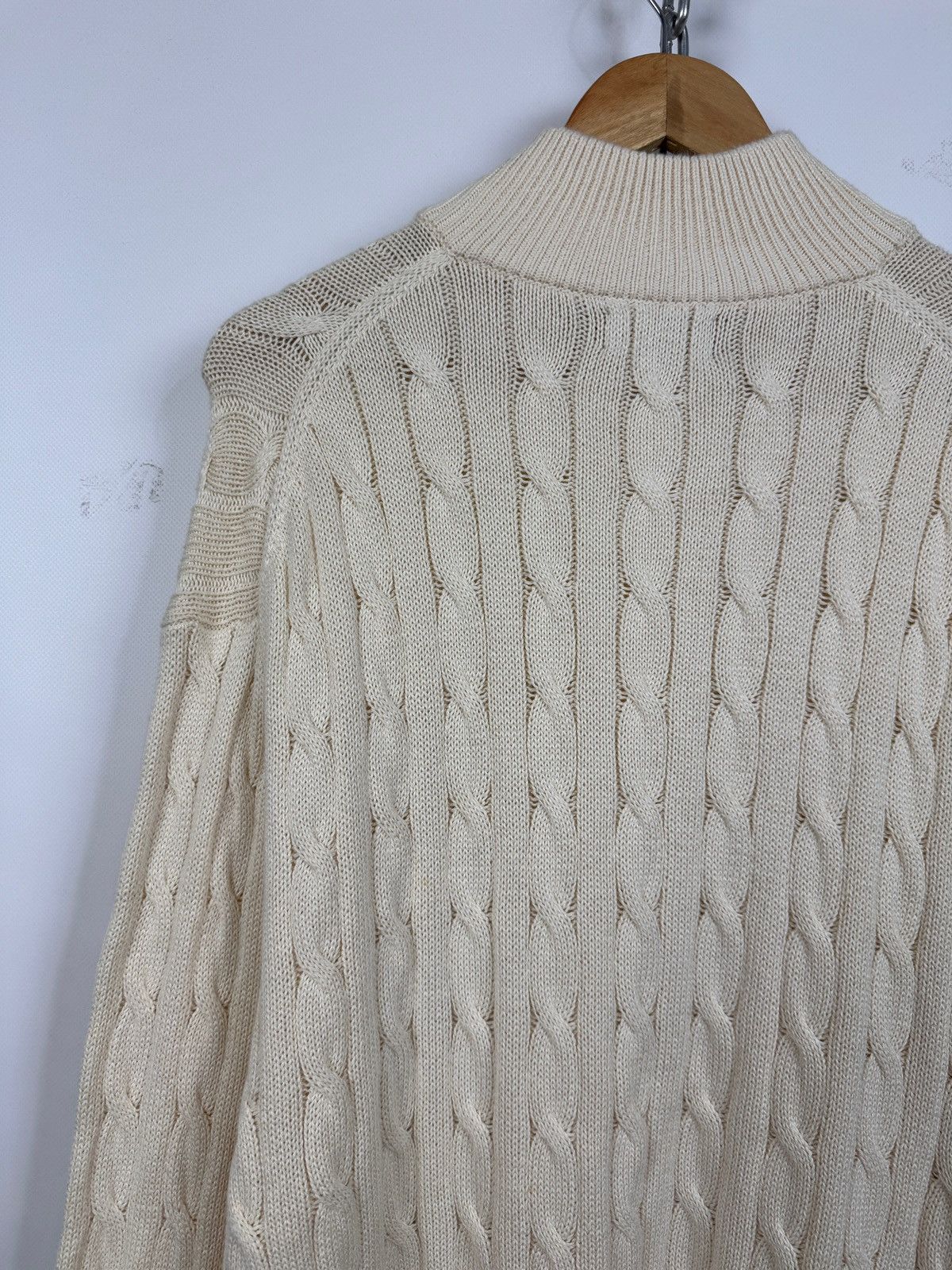 Polo Ralph Lauren Polo Ralph Lauren Cable Knit Quarter Zip Mock Neck Sweater Size US XXL / EU 58 / 5 - 17 Thumbnail
