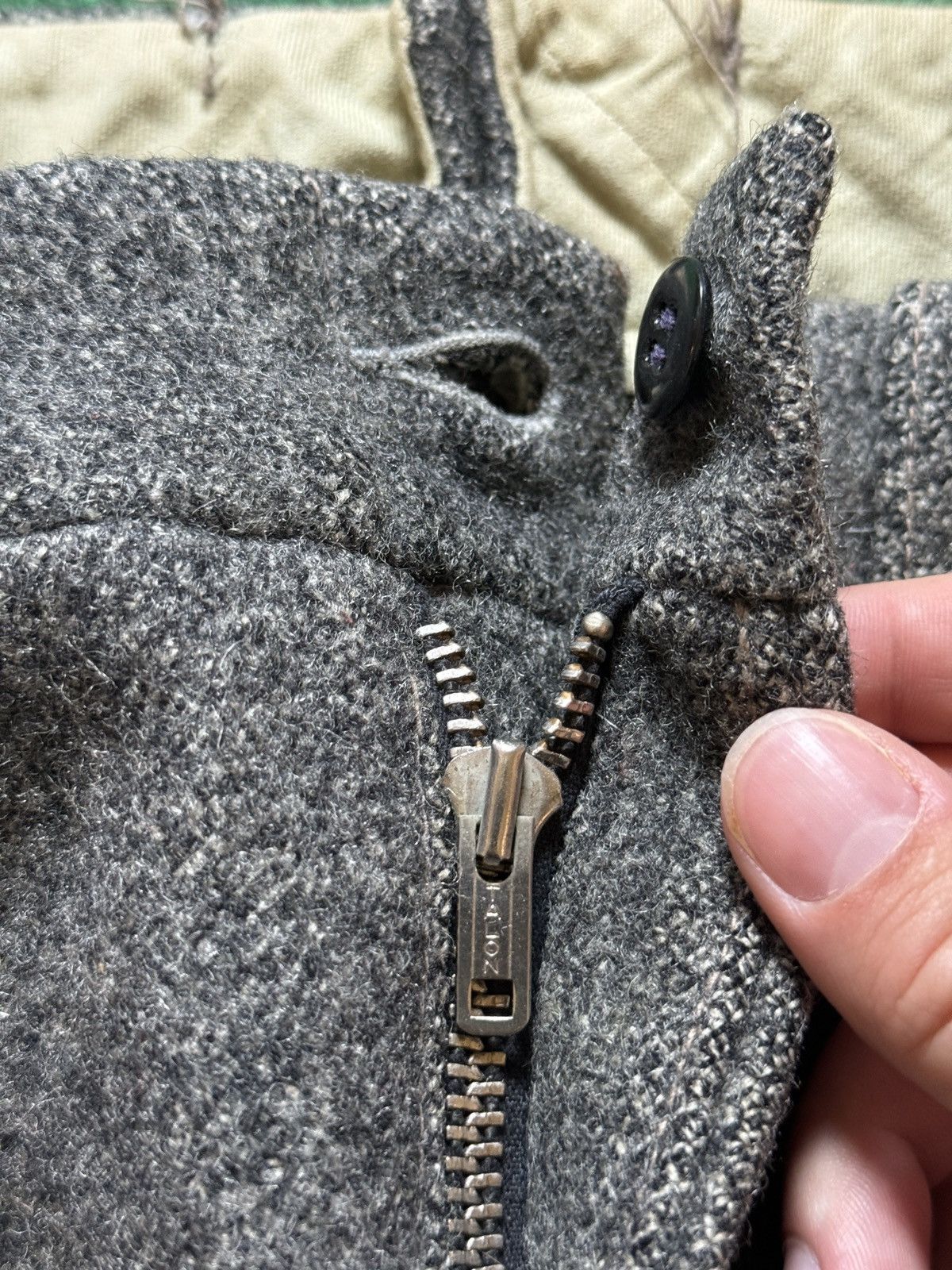 L.L. Bean × Vintage Vintage 30s 40s L.L Bean Talon Gray Wool Trouser Pants Size US 38 / EU 54 - 3 Thumbnail