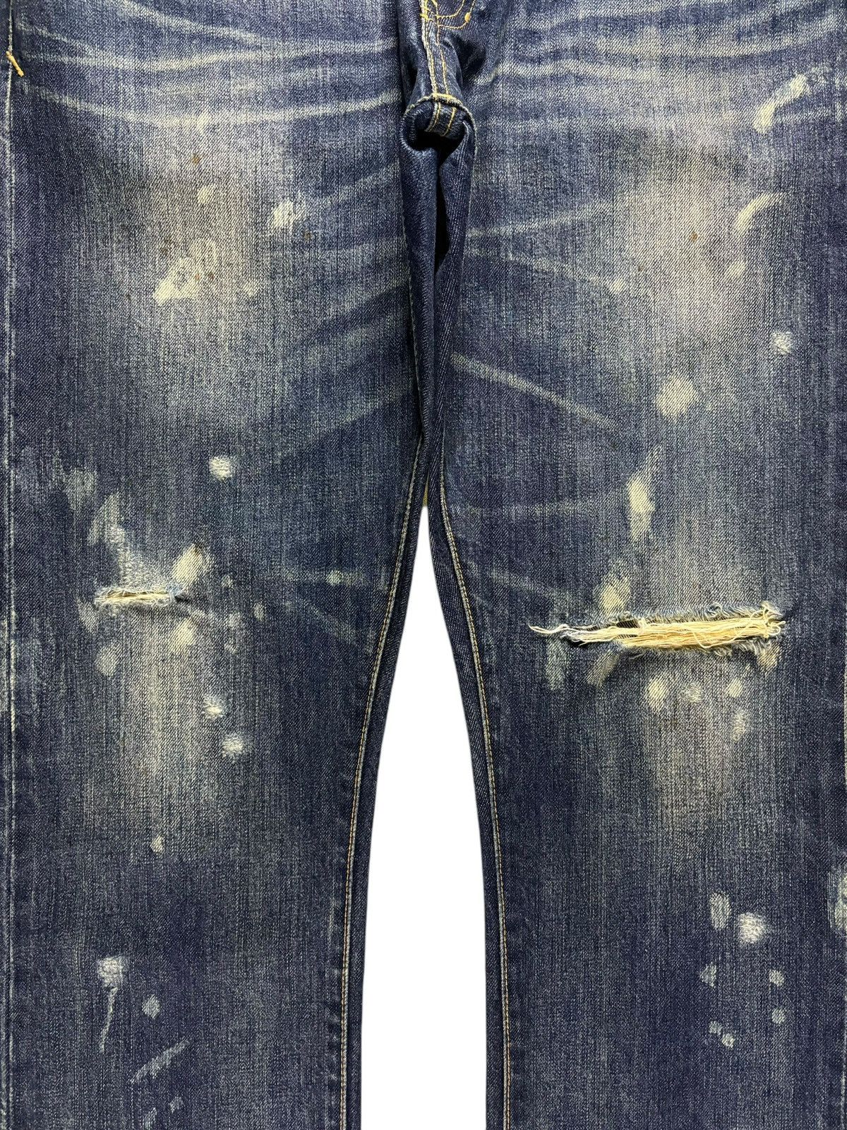 Japanese Brand Vintage Japanese Brand Acid Mud Wash Distress Ripped Jeans Size US 35 - 5 Thumbnail