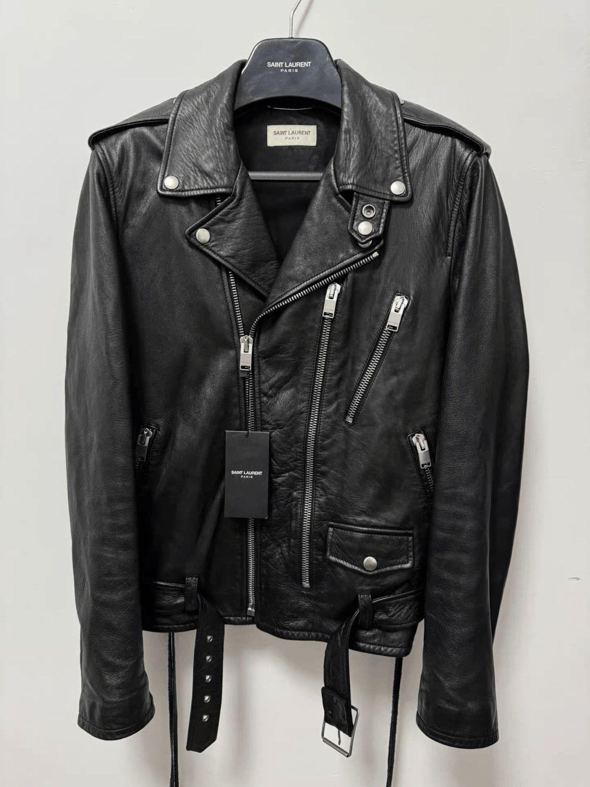 Saint Laurent Paris Saint Laurent Paris by Hedi 16AW Bloodtooth Leather Jacket- Size US M / EU 48-50 / 2 - 2 Thumbnail