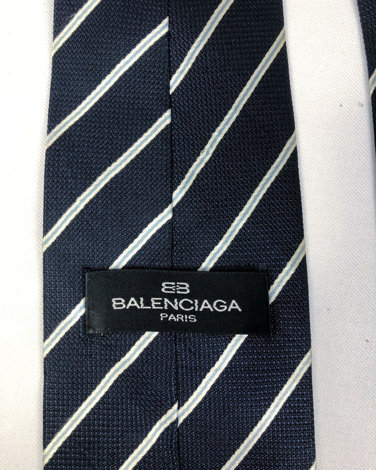 Balenciaga Rare Vintage Balenciaga Stripes Silk Tie Size ONE SIZE - 6 Thumbnail