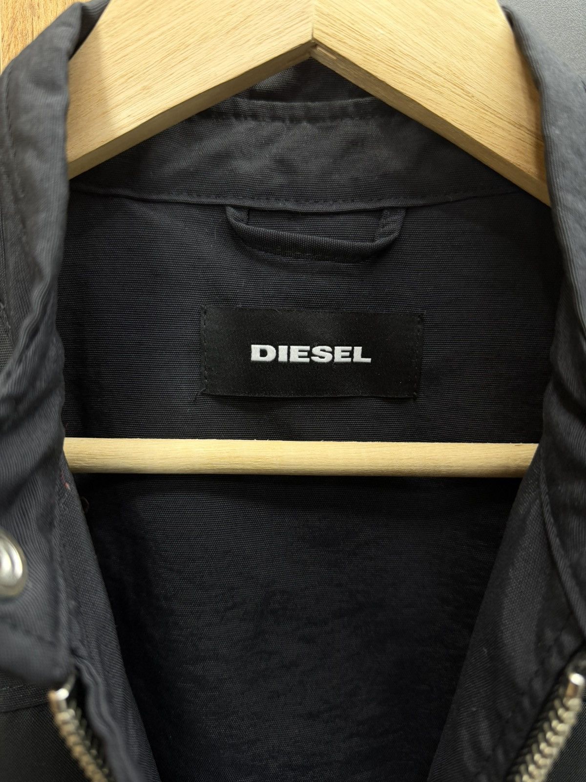 Diesel Diesel Black Biker Jacket Nylon Size M Size US M / EU 48-50 / 2 - 9 Thumbnail