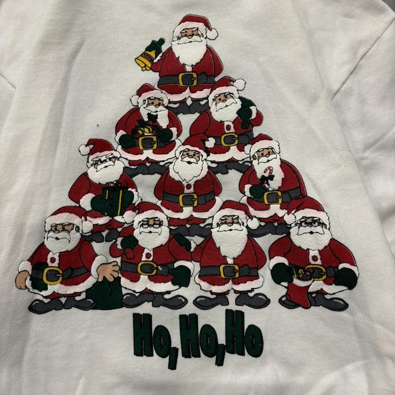 Japanese Brand × Vintage Crazy Vintage 90s White Christmas Santa Claus Holidays Crewenck! Size US L / EU 52-54 / 3 - 2 Thumbnail