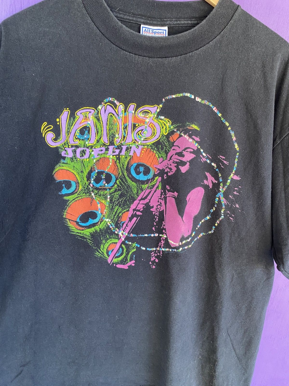 Band Tees Vintage 1994 Janis Joplin faded tour t-shirt Size US XL / EU 56 / 4 - 3 Thumbnail