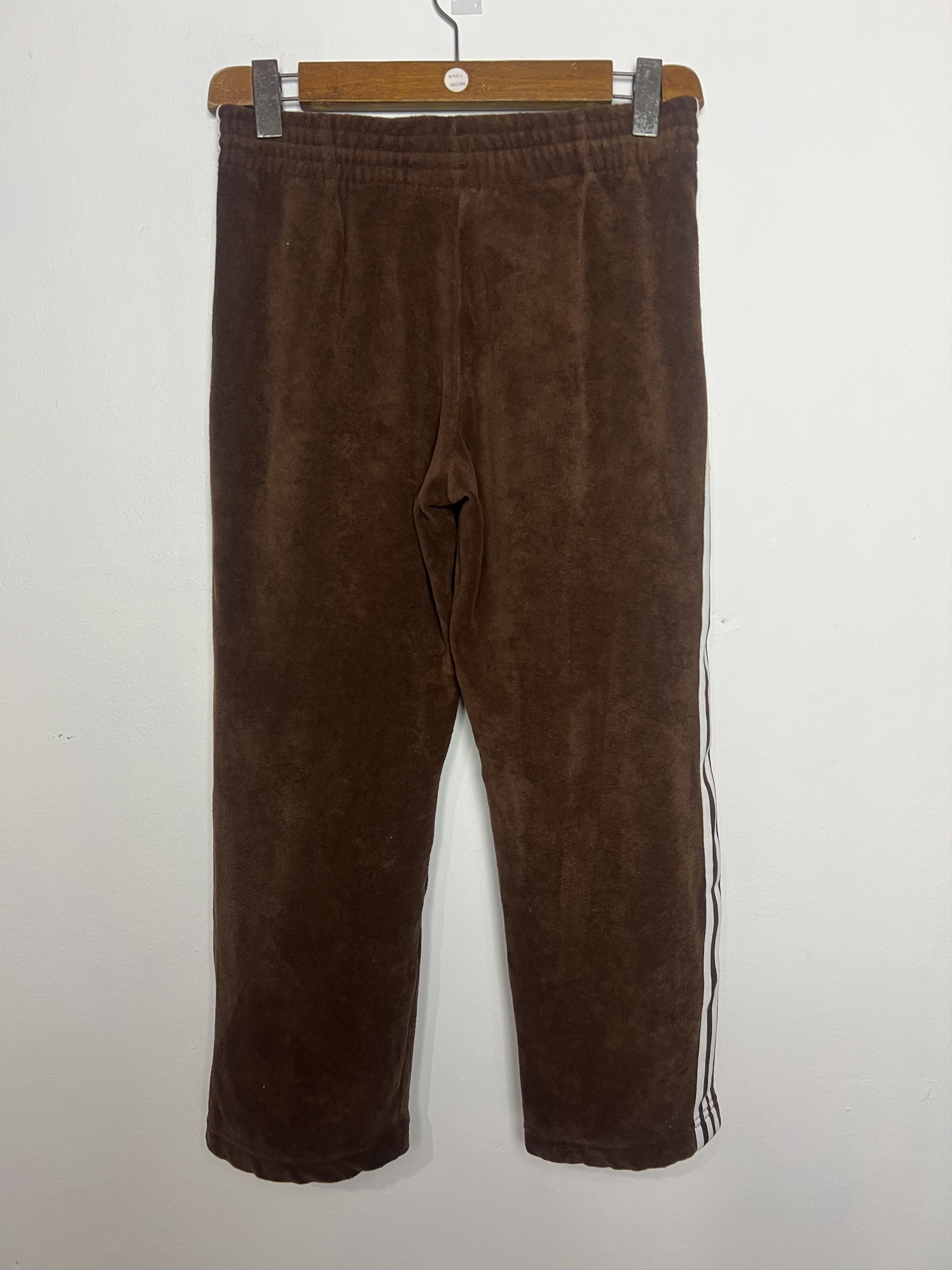 Adidas Vintage Adidas Brown Velour Striped Japan Made Track Pant Size US 29 - 2 Thumbnail