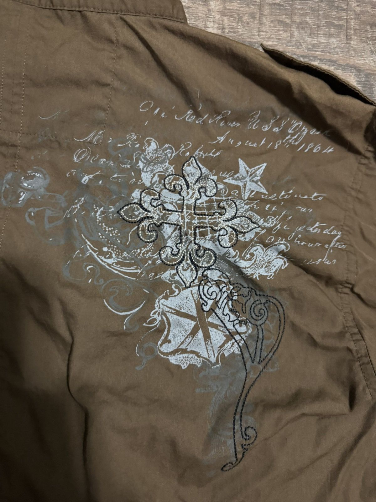 Vintage Armored Saint poem brown button up Size US L / EU 52-54 / 3 - 1 Thumbnail